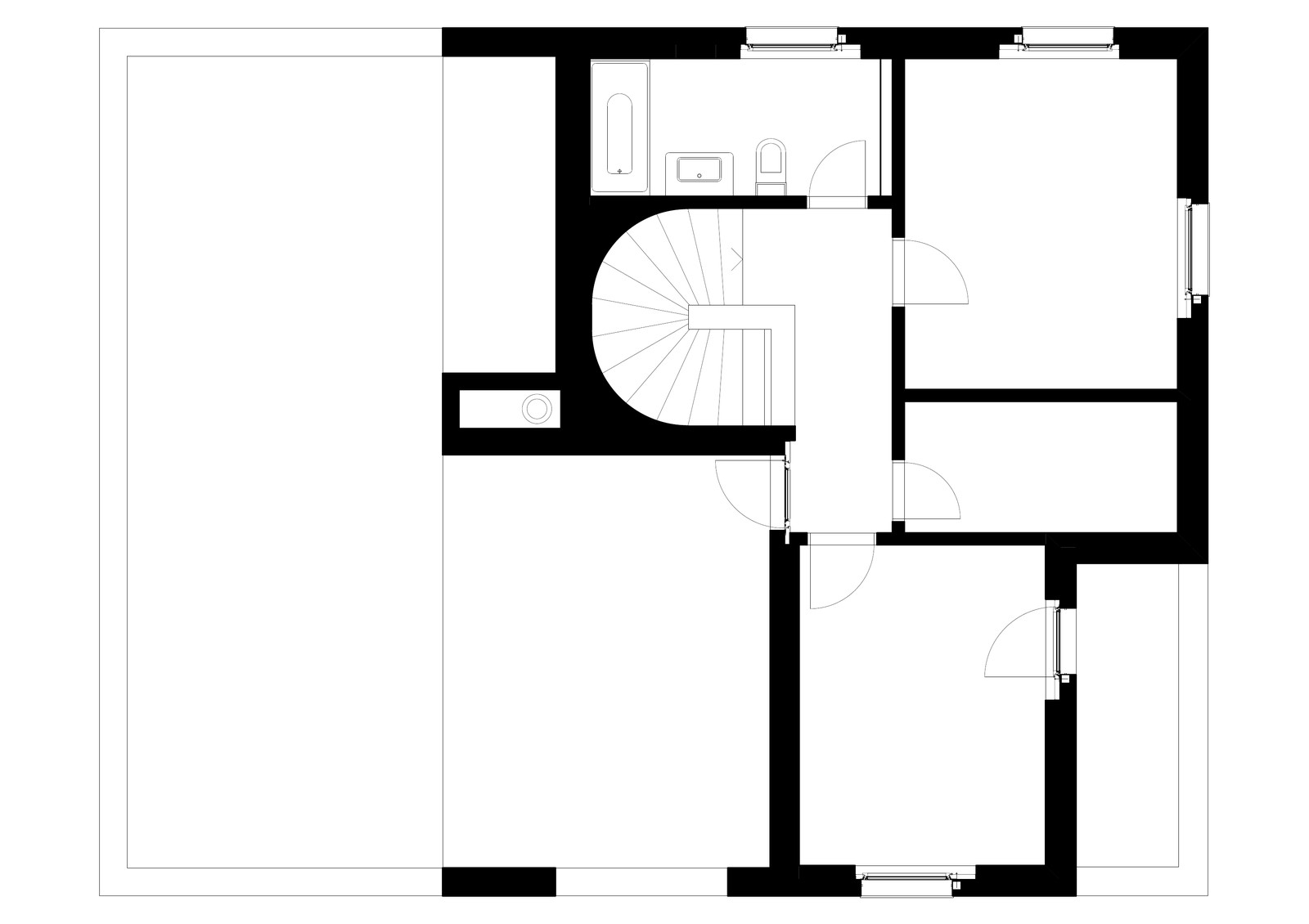 Wohnhaus Florastrasse, Grundriss Attikageschoss