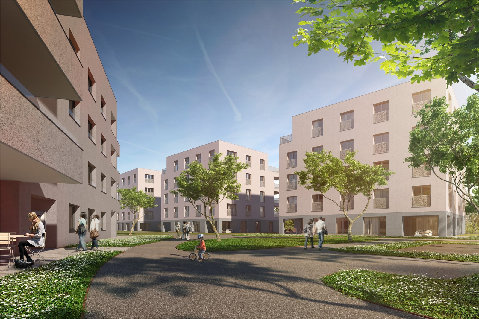 Überbauung Löberenpark, Visualisierung Innenhof