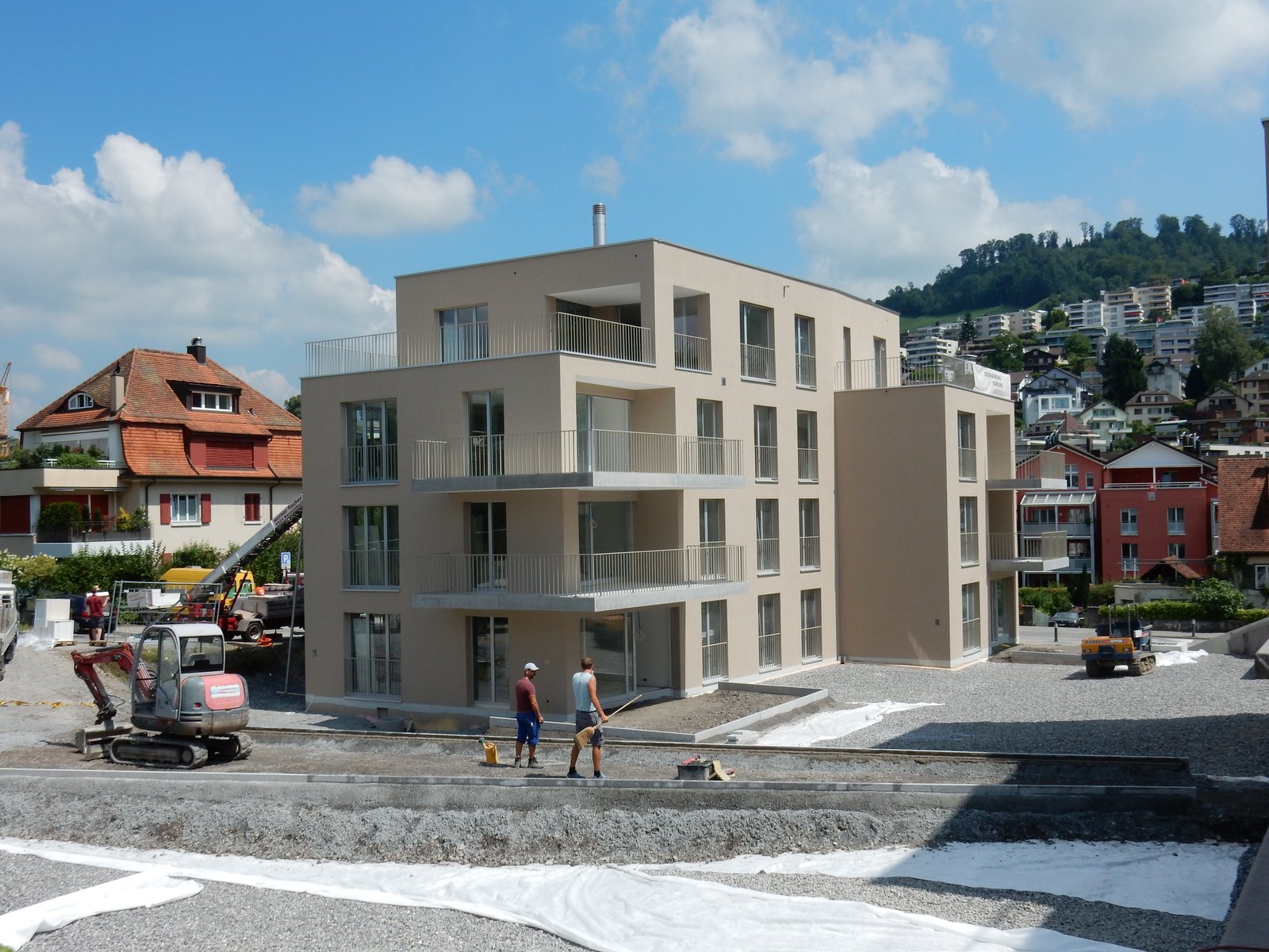 Überbauung Rothus, Aussenansicht während der Bauphase