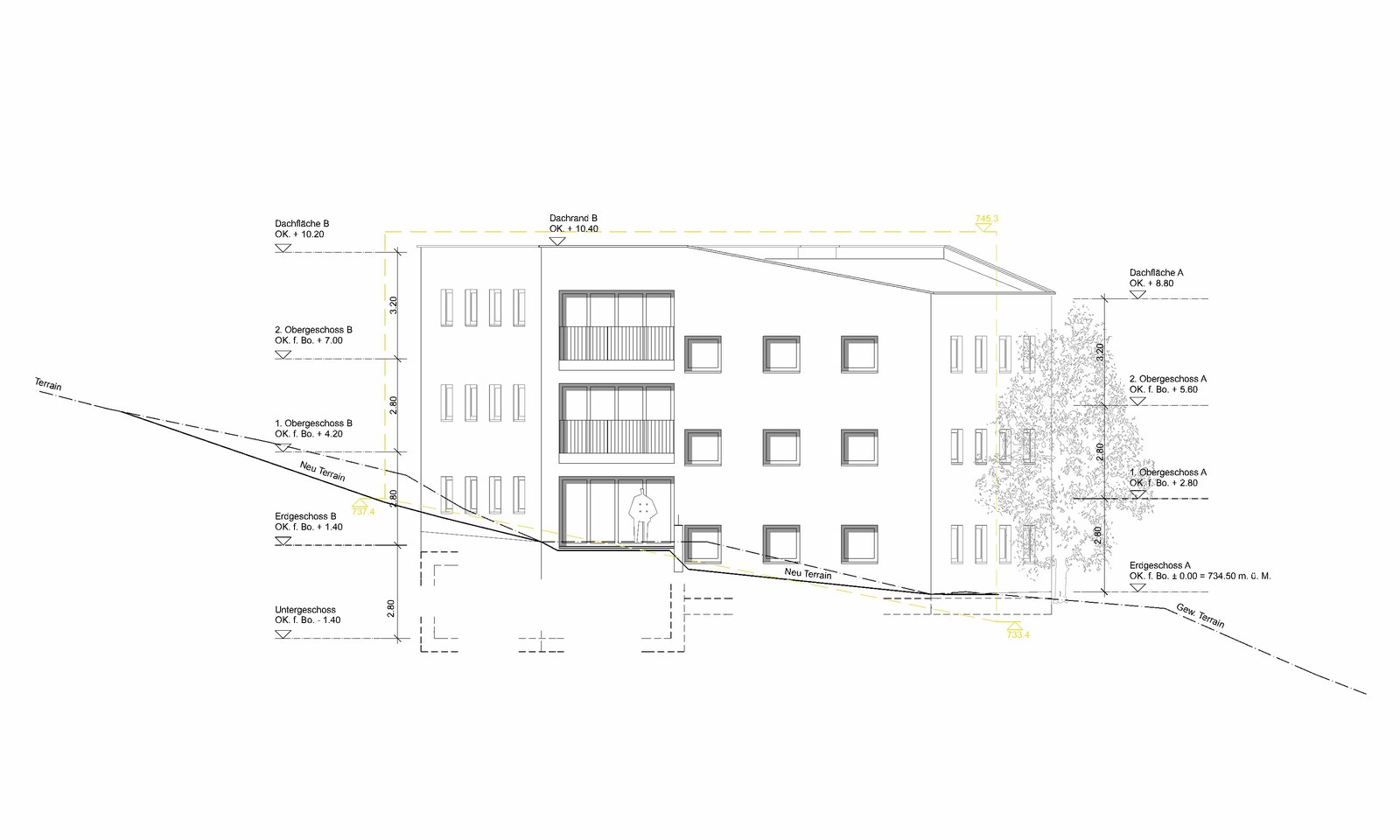 Sagenmattli, Fassade West